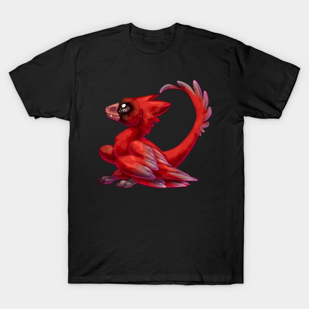 Cardinal Microraptor T-Shirt by cometkins